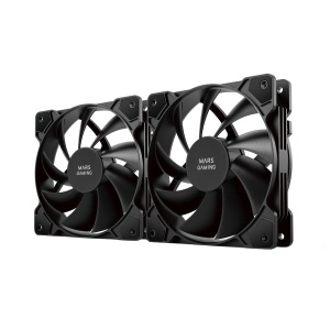 Kit racire cu 2 ventilatoare Mars Gaming MF-PWMX2, 120mm, silentios, negru - Img 6