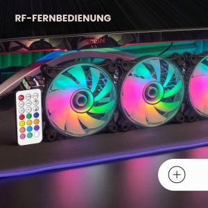 Kit Racire Mars Gaming MF-3DKIT, 3 Ventilatoare ARGB, Controler ARGB, Negru - Img 5