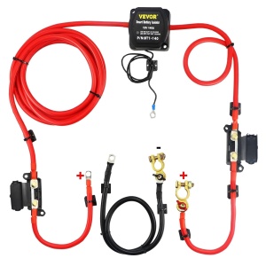 Kit separator baterii auto VEVOR JDQTJ-6M, 12V, 140A, IP65, accesorii incluse