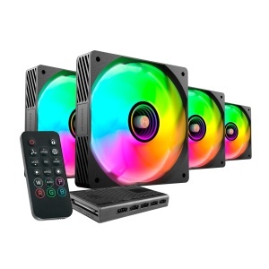 Kit ventilatoare Mars Gaming MF-SI4KIT, 4x 120mm, ARGB, negru
