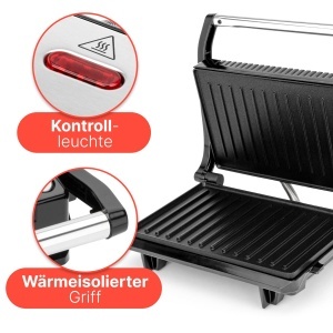 Kontaktgrill Bomann MG 2251 CB 700W Grillare fara grasimi Grilare Panini - Img 7