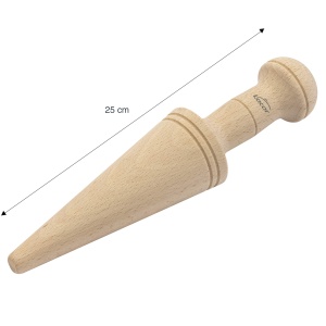 Lacor 60300 Utensil din lemn natural pentru strecurare 235 cm forma conica - Img 2