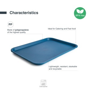 Lacor 66994 Tava Servire Fast-Food BPA-Free Albastra 415x305 cm - Img 3