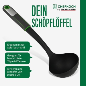 Ladle pentru servire FACKELMANN cu maner Soft-Touch si insertie din otel inoxidabil - Img 2