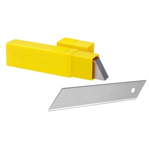 Lama de taiere Stanley 25mm, 20 bucati, din otel carbon, pentru cutter