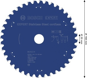 Lama pentru feronerie Bosch EXPERT din otel inoxidabil, 160 mm, pentru taiere precisa - Img 3
