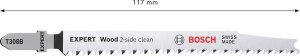 Lame pentru feronerie Bosch EXPERT Wood T308B, 25 buc, pentru taiere precisa, 117 mm - Img 3