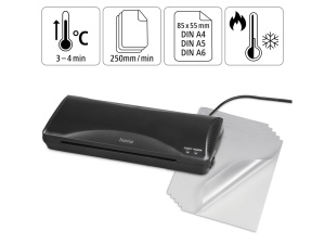 Laminator Hama Home Office A4 Negru Laminate Rece si Fierbinte - Img 4