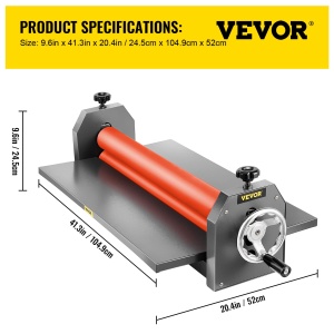 Laminator manual VEVOR 1000 mm Kaltlaminator cu structura metalica si role din cauciuc - Img 7