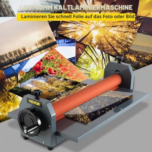 Laminator manual VEVOR 750 mm, constructie metalica, roluri din cauciuc - Img 2