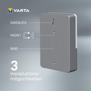 Lampa cu senzor de miscare VARTA, 2 bucati, alimentare cu baterii, IP44, alba - Img 7