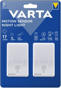 Lampa cu senzor de miscare VARTA, set 2 bucati, LED, 17 Lumen, alimentare baterii - Img 2