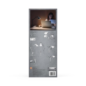 Lampa de birou LEDVANCE Office Line E27 Neagra, cu clip si 1.5m cablu - Img 6