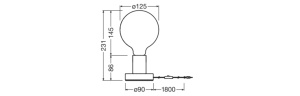 Lampa de masa LED Osram 1906, 1.2W, E27, lumina calda, negru - Img 3