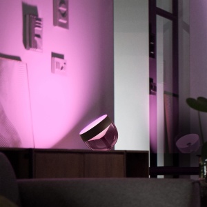 Lampa de masa Philips Hue Iris 570 lm iluminare inteligenta 16 milioane de culori negru - Img 2