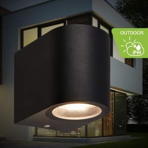 Lampa de perete exterior TELEFUNKEN, GU10, max. 3W, neagra, IP44 - Img 2