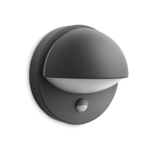 Lampa de perete Philips myGarden June 12W cu senzor de miscare antracit