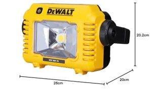 Lampa de santier cu acumulator LED Dewalt DCL077 (intensitate luminoasa foarte mare de pana la 2.000 de lumeni, maner robust cu mai multe pozitii, IP54, cu suport pentru trepied de 1/4" si 5/8", livrat fara baterie si incarcator) - Img 13