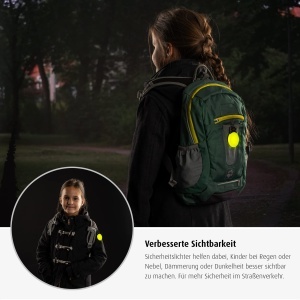 Lampa de siguranta reer LightGo pentru copii, LED, 3 moduri de iluminare, verde fluorescent - Img 2