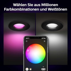 Lampa de tavan Philips Hue Xamento, negru, 16 milioane de culori, dimabila - Img 12