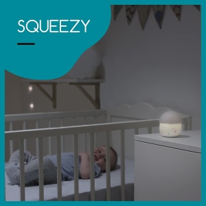 Lampa de veghe Babymoov Squeezy gri, autonomie 200 ore, cu senzor de aer - Img 2