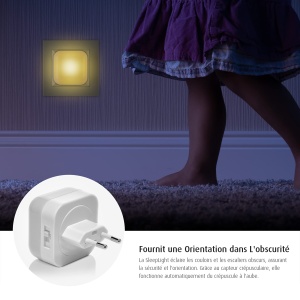 Lampa de veghe reer SleepLight 2in1 LED senzor automat gri deschis - Img 5