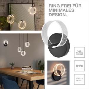 Lampa decorativa LEDVANCE Decor Circle, 8W, 800lm, negru - Img 3