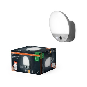 Lampa Exterioara Osram SMART cu Camera HD, Senzor de Miscare, Lumina Calda 3000K