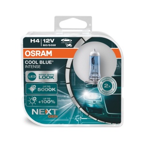 Lampa Halogen Osram COOL BLUE INTENSE H4, 100 mai multa lumina, 5000K
