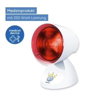 Lampa infrarosu Beurer IL 35 150W timer 3 trepte 5 unghiuri ajustabile alb - Img 3