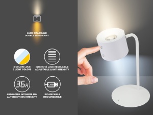 Lampa LED BEPER Lumini 3in1, Touch-Switch, 150 Lumen, Alb - Img 2