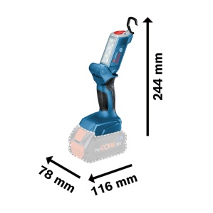 Lampa LED Bosch Professional GLI 18V-300 300 Lumen fara acumulator - Img 3