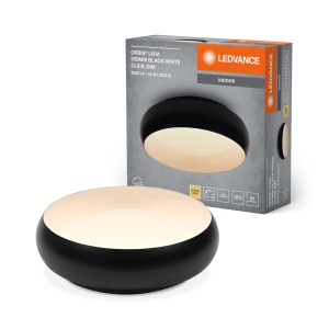 Lampa LED cu inel metalic LEDVANCE ORBIS Livia, 16W, 1000lm, negru-alb