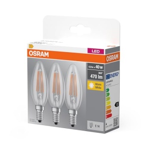 Lampa LED Osram E14, 4W, 470lm, Calda, Set 3 bucati - Img 4