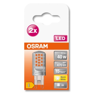 Lampa LED OSRAM G9, 4.2W, Lumina calda 2700K, Pachet 20 bucati - Img 4