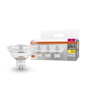 Lampa LED Osram MR16 GU5.3, 621 Lumen, cald, 3 bucati