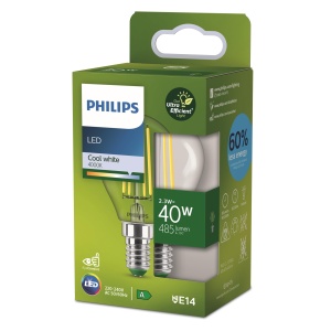 Lampa LED Philips E14, 4000K, 5W, Dimabila, Forma Tropfen