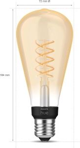 Lampa LED Philips Hue E27 Filament ST72, 550lm, lumina calda, dimabila - Img 2
