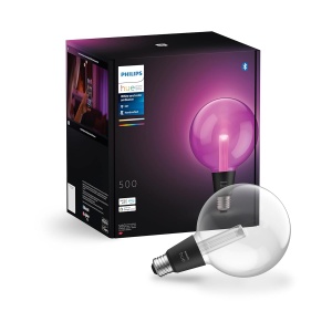 Lampa LED Philips Hue Lightguide Edison, dimabila, 16 milioane culori, sticla cristalina