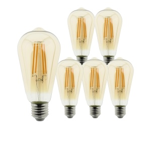 Lampa LED Retro Blaupunkt E27 ST64, 8W, 2300K, 806 Lumen