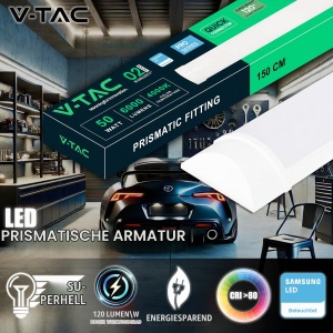 Lampa LED V-TAC 2x 150 CM 50W cu Chip Samsung, 6000 Lumen, Neutral Alb - Img 2