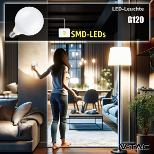 Lampa LED V-TAC Globe E27 22W 2600 Lumen 3000K Alb Cald - Img 6
