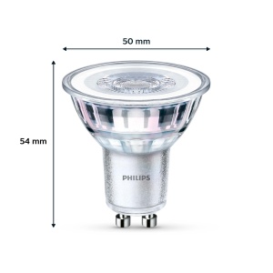Lampa Philips Classic LED GU10, 35 W, transparenta, alb neutru, fara reglare, pachet dublu - Img 3