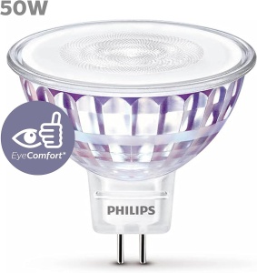 Lampa Philips LED Classic GU5.3, 50 W, reflector, argintiu, alb neutru - Img 2