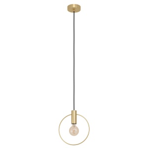 Lampa suspendata EGLO Manizales, design minimalist, metal auriu, E27