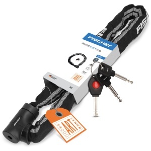 Lant de bicicleta FISCHER PROTEC PLUS CK100, 100 cm, negru, cu 3 chei