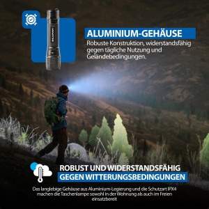 Lanterna LED Blaupunkt 1600 lm, 3 moduri, 6x AA, 2 bucati - Img 9