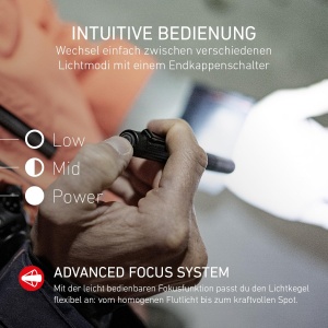 Lanterna LED Ledlenser P4R, 300 Lumen, USB-C, 13 ore autonomie, 57g - Img 3