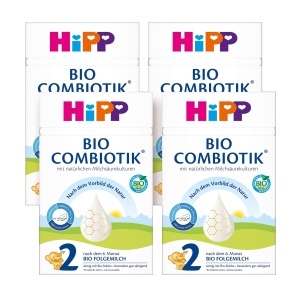 Laptele praf HiPP 2 Bio Combiotik 2400g, cu Omega-3 si GOS, pentru bebelusi