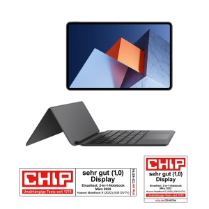 Laptop 2-in-1 HUAWEI MateBook E, 12.6 inch, Intel Core i3, 8GB RAM, 128GB, gri - Img 3